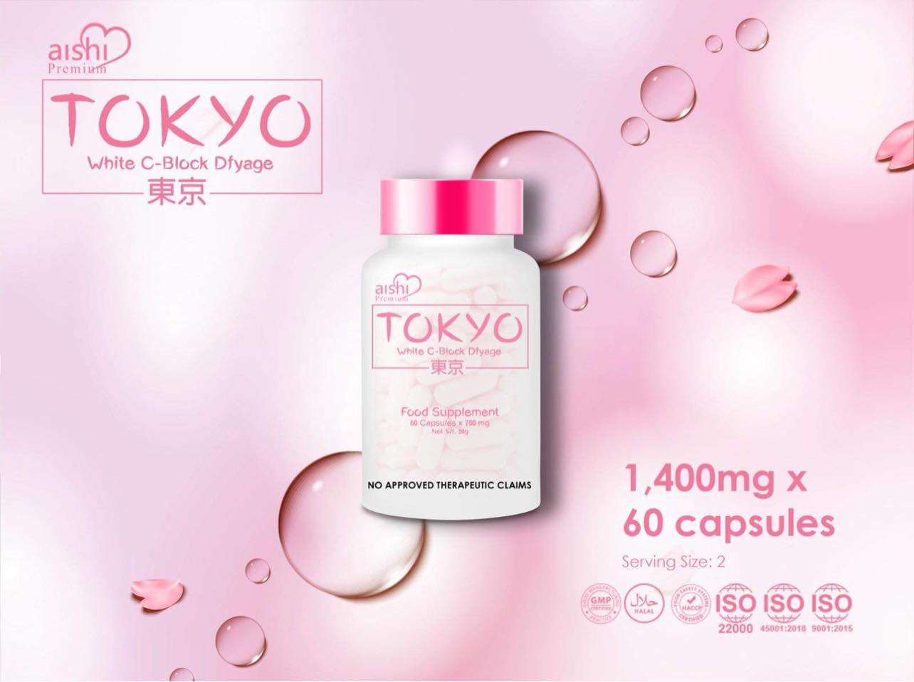 Aishi - TOKYO White C-Block Dfyage - Glutathione 60 Capsule - My Care Kits