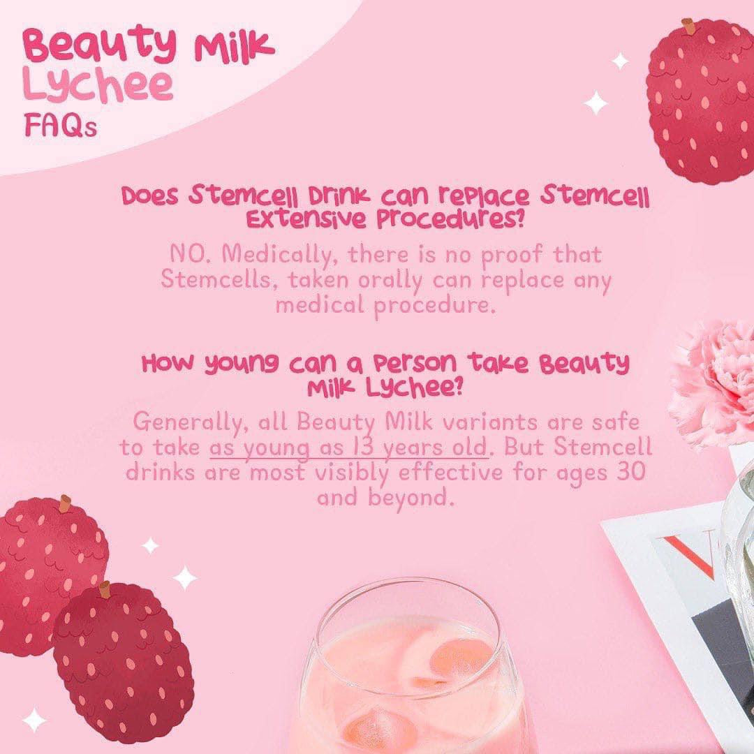 Dear Face - Beauty Milk Premium Japanese Lychee Swiss Stemcell Drink 10 c 18g - My Care Kits