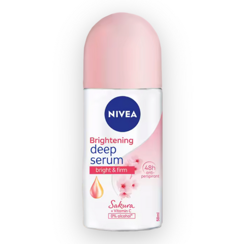 Nivea Roll on Deodorant - Brightenibf Deep Serum - Bright & Firm - Sakura 50mlo