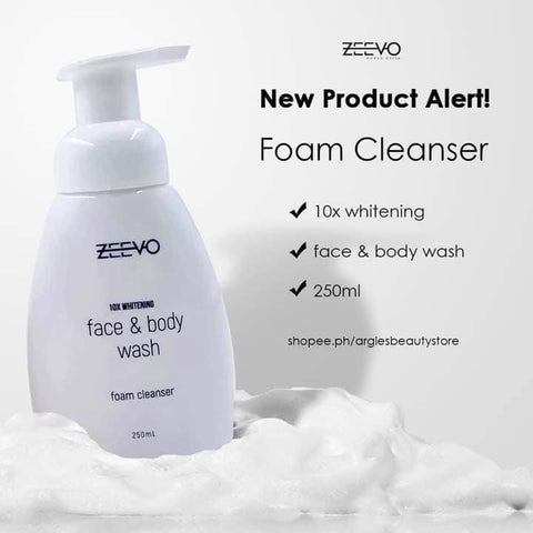 ZEEVO 10X Whitening Face & Body Wash 250ml
