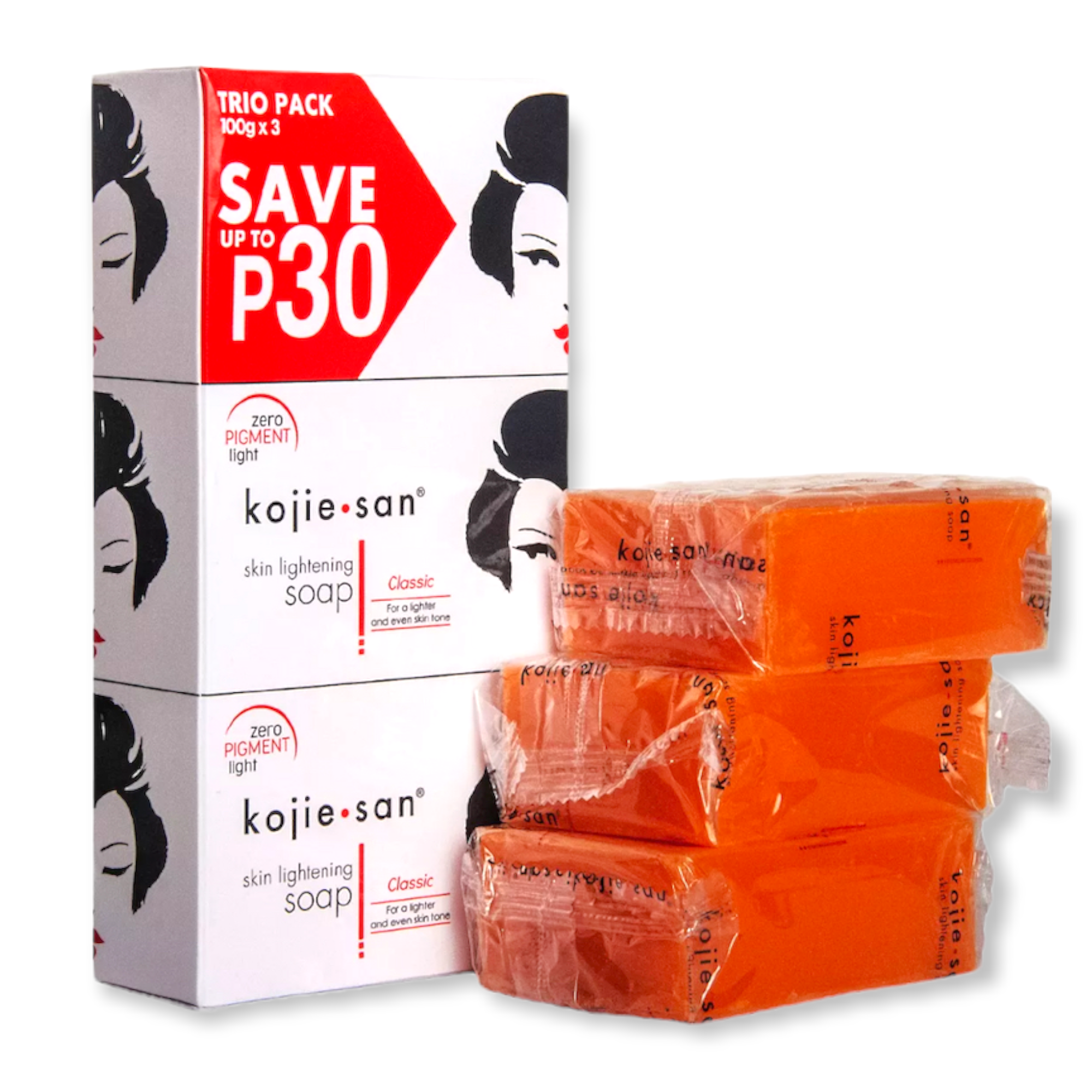Kojie San Skin Lightening soap - Classic - 100g x 3 - My Care Kits