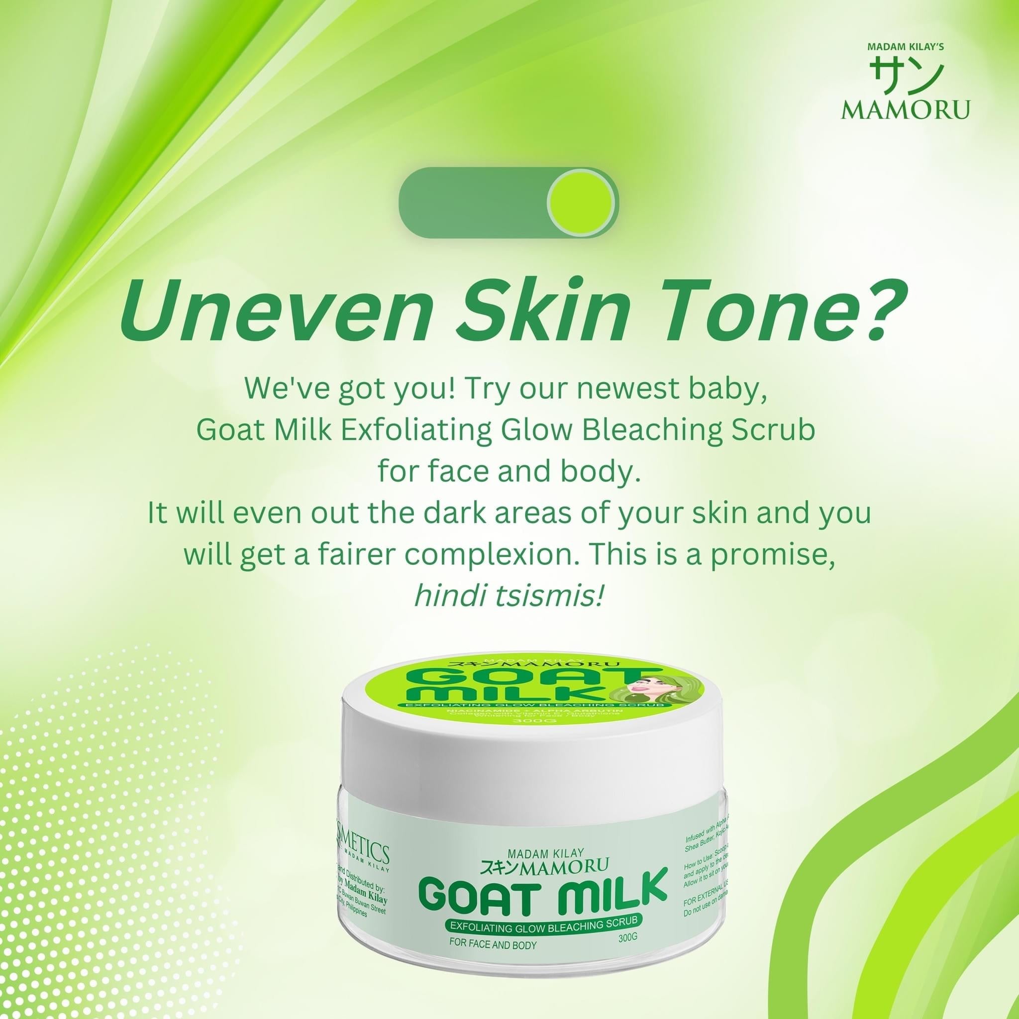 Madam Kilay - Mamoru Goat Milk Exfoliating Glow Bleaching Scrub 300g - My Care Kits