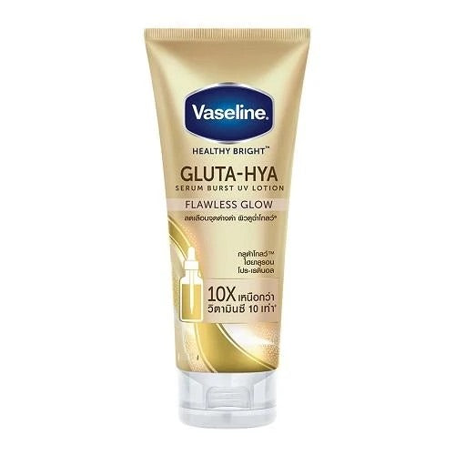 Vaseline Gluta - HYA Glow Serum 10X Whitening Lotion - FLAWLESS GLOW 330ml - ( Gold )