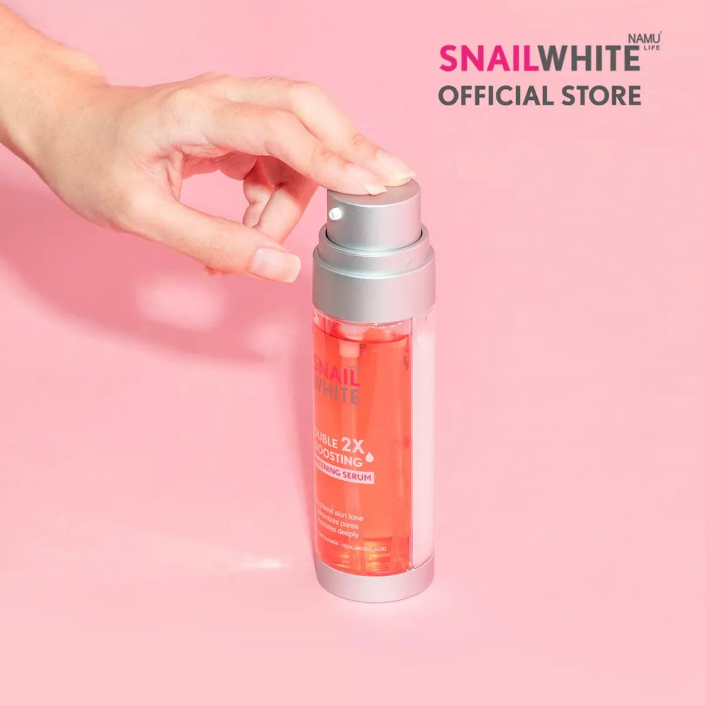 Snail White Double Boosting Brightening Serum 40ml + 40ml - PINK - My Care Kits
