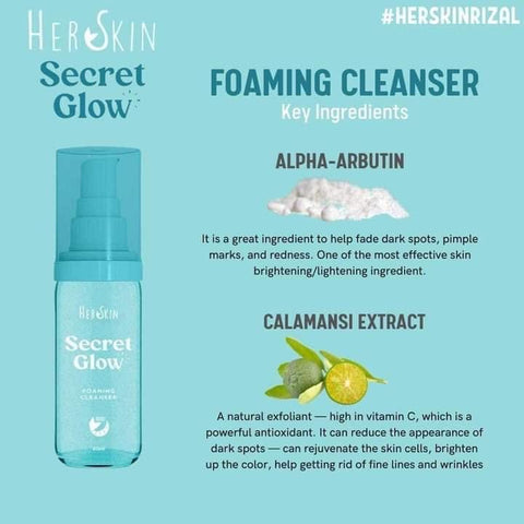 HerSkin Secret Glow Foaming Cleanser - Big size 160ml