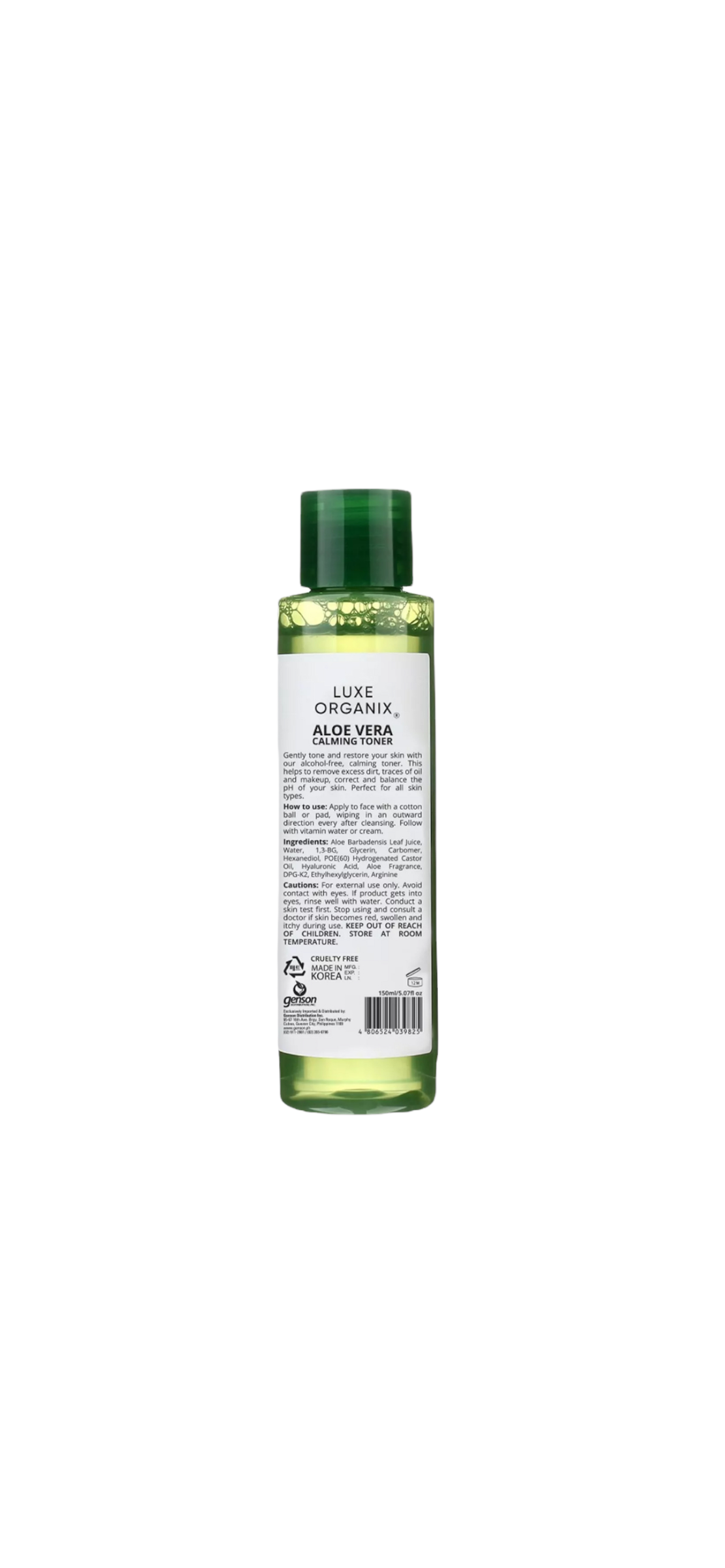 Luxe Organix 98% Aloe VERA Calming Toner 150ml - My Care Kits