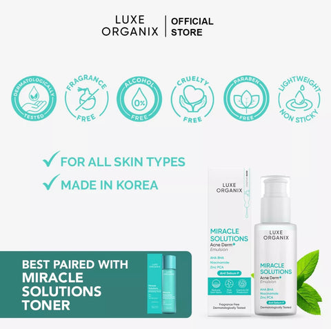 Luxe Organix - AHA - BHA Miracle Solutions Emulsion 80ml