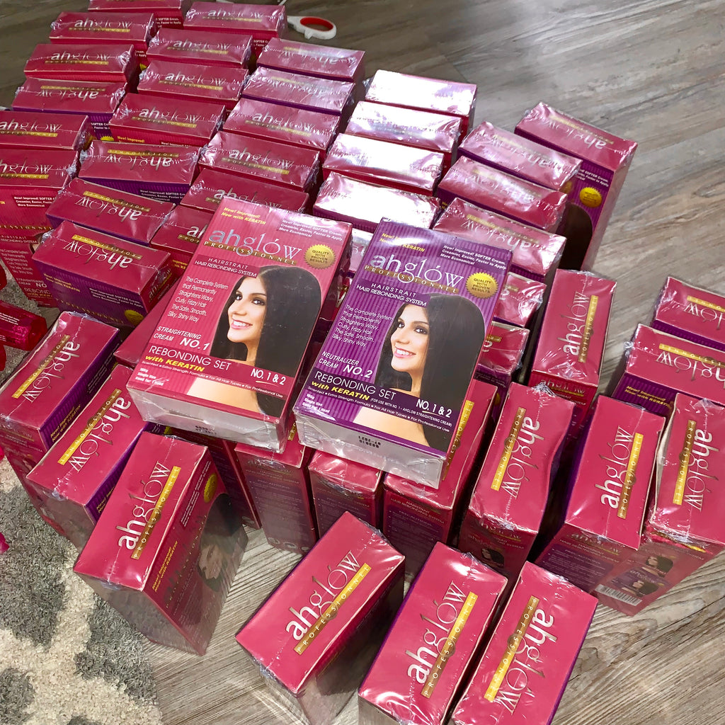 Ahglow Hair Rebonding Set Straightening and Neutralizing Cream Set - My Care Kits