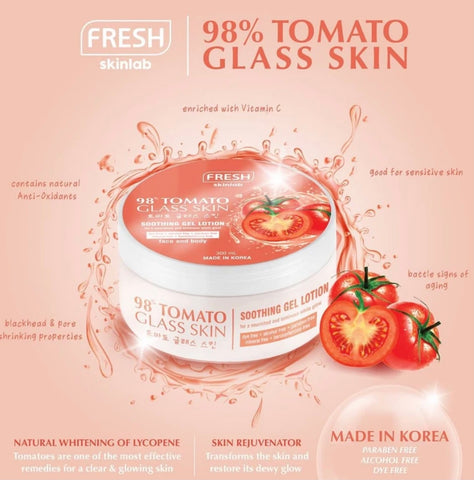 Fresh Skinlab 98% Tomato Glass Skin Soothing Gel Lotion 300ml