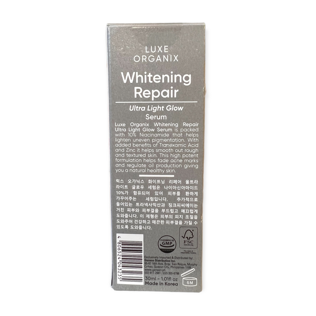 LUXE ORGANIX Whitening Repair Ultralight Glow Serum 30ml - My Care Kits