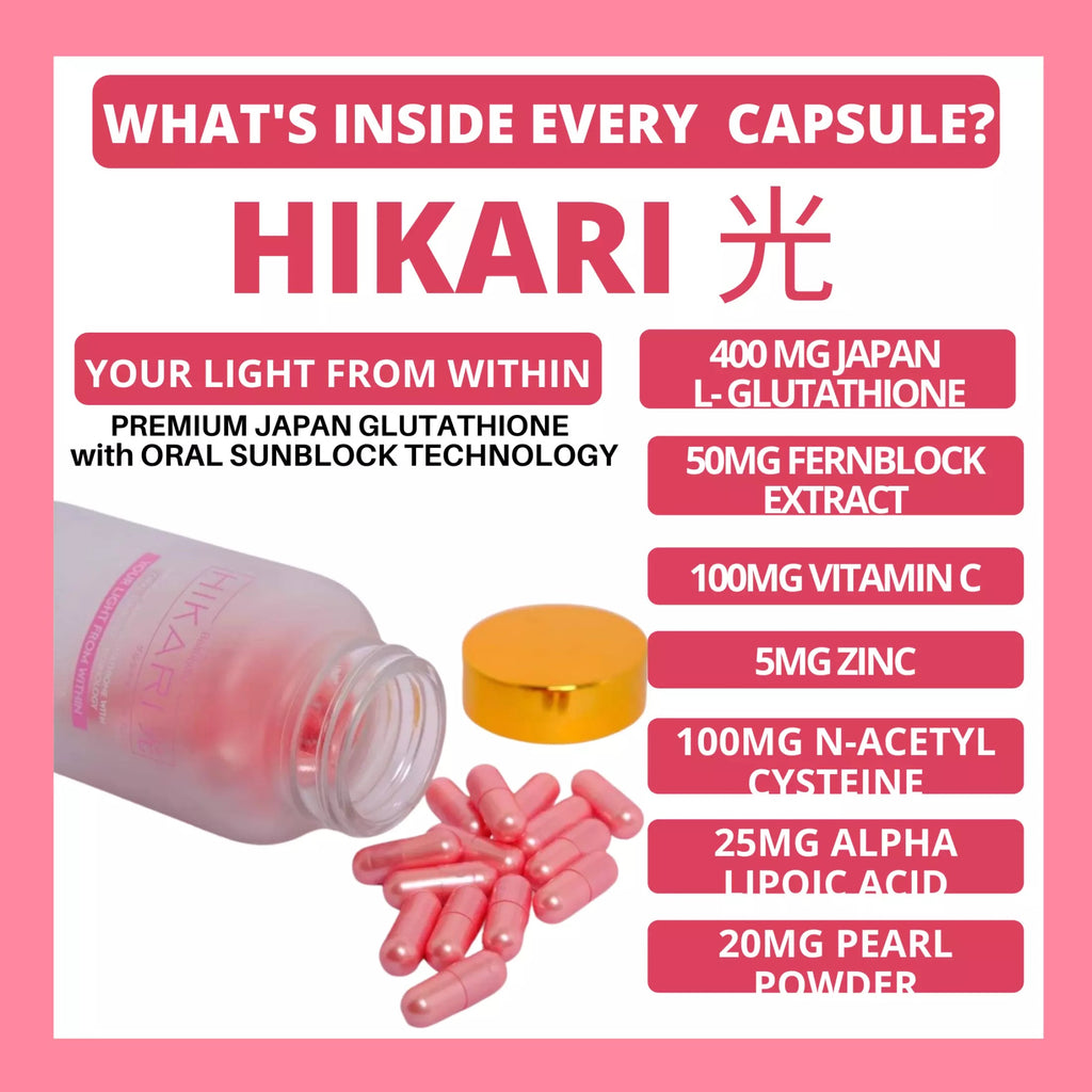 Hikari ULTRA Glutathione Capsule | Premium Japan Glutathione with Oral Sunblock Technology - 60 caps - My Care Kits