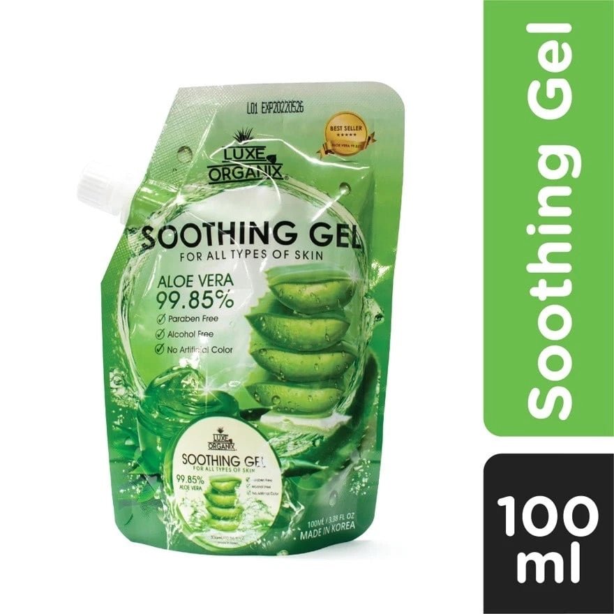 Luxe Organix Soothing Gel Aloe Vera 99.85% - 100ml ( GREEN )