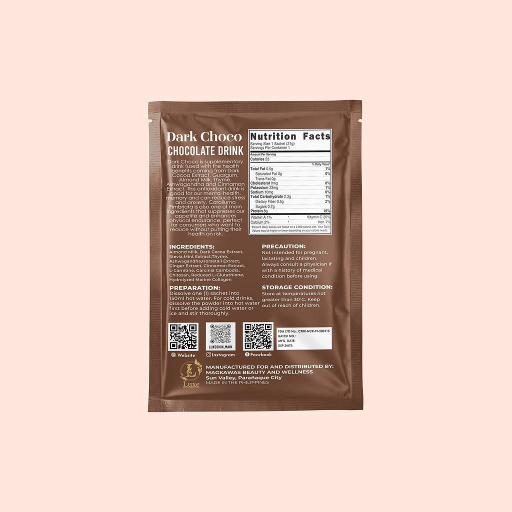 Luxe Slim - Dark Choco - Chocolate Drink 21g x 10 - My Care Kits
