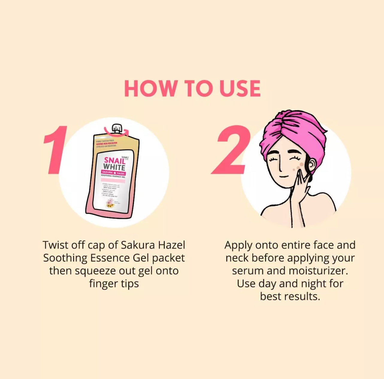 Snailwhite - Sakura Hazel Soothing Essence Gel 20ml - My Care Kits