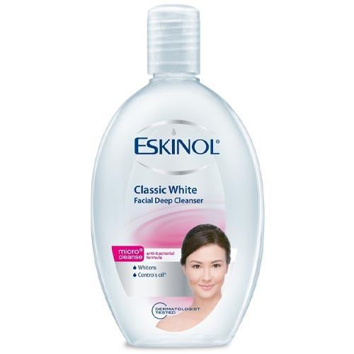Eskinol - Classic White - Facial Deep Cleanser - Micro Cleanse - Anti-Bacterial Formula - Whitens / Controls Oil - 225 ML