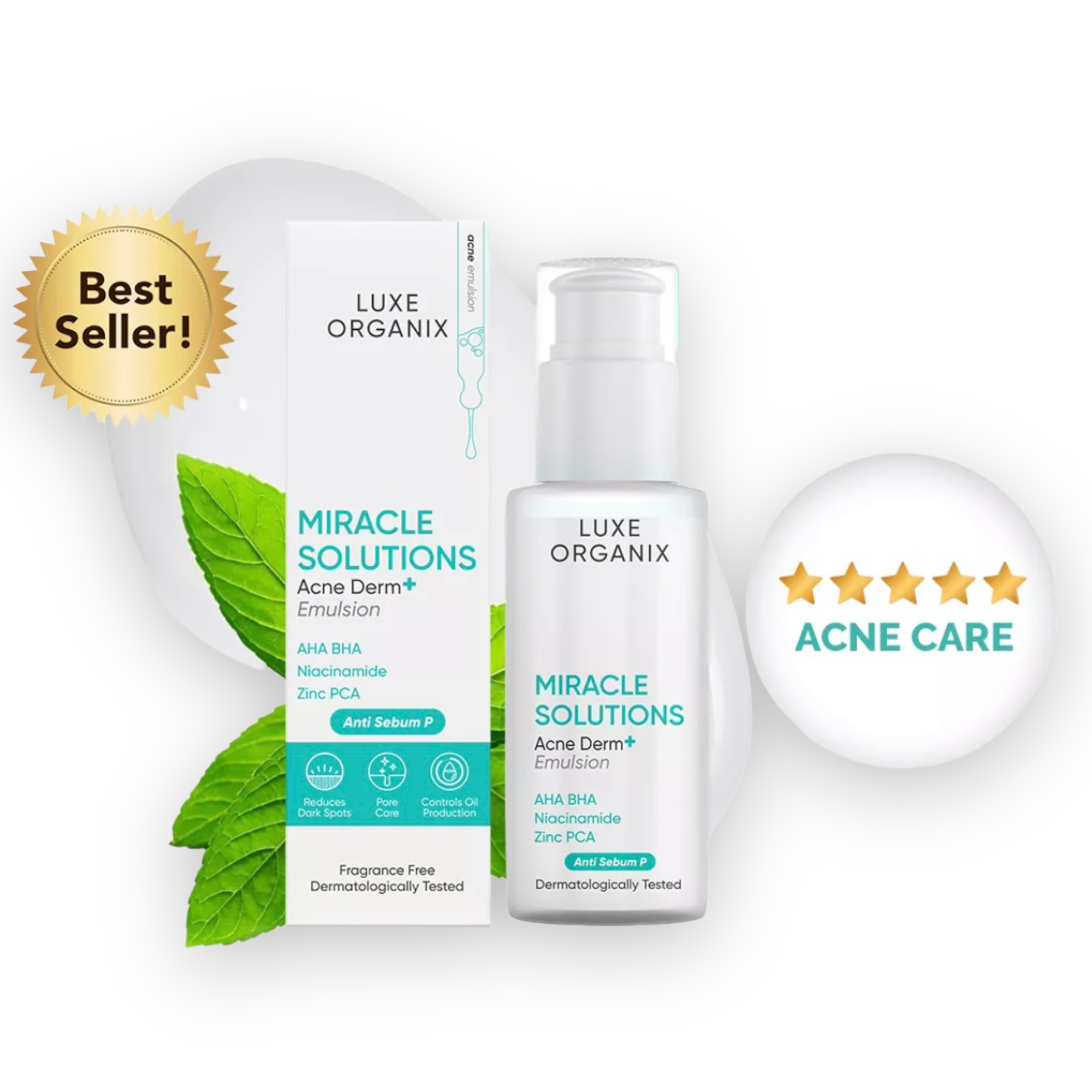 Luxe Organix - AHA - BHA Miracle Solutions Emulsion 80ml - My Care Kits