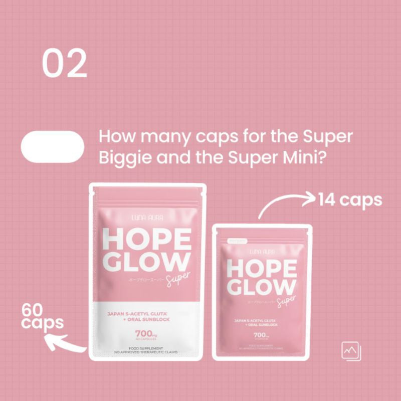 Luna Aura - Hope Glow Super 700mg - 60 Capsule - Big Size - My Care Kits