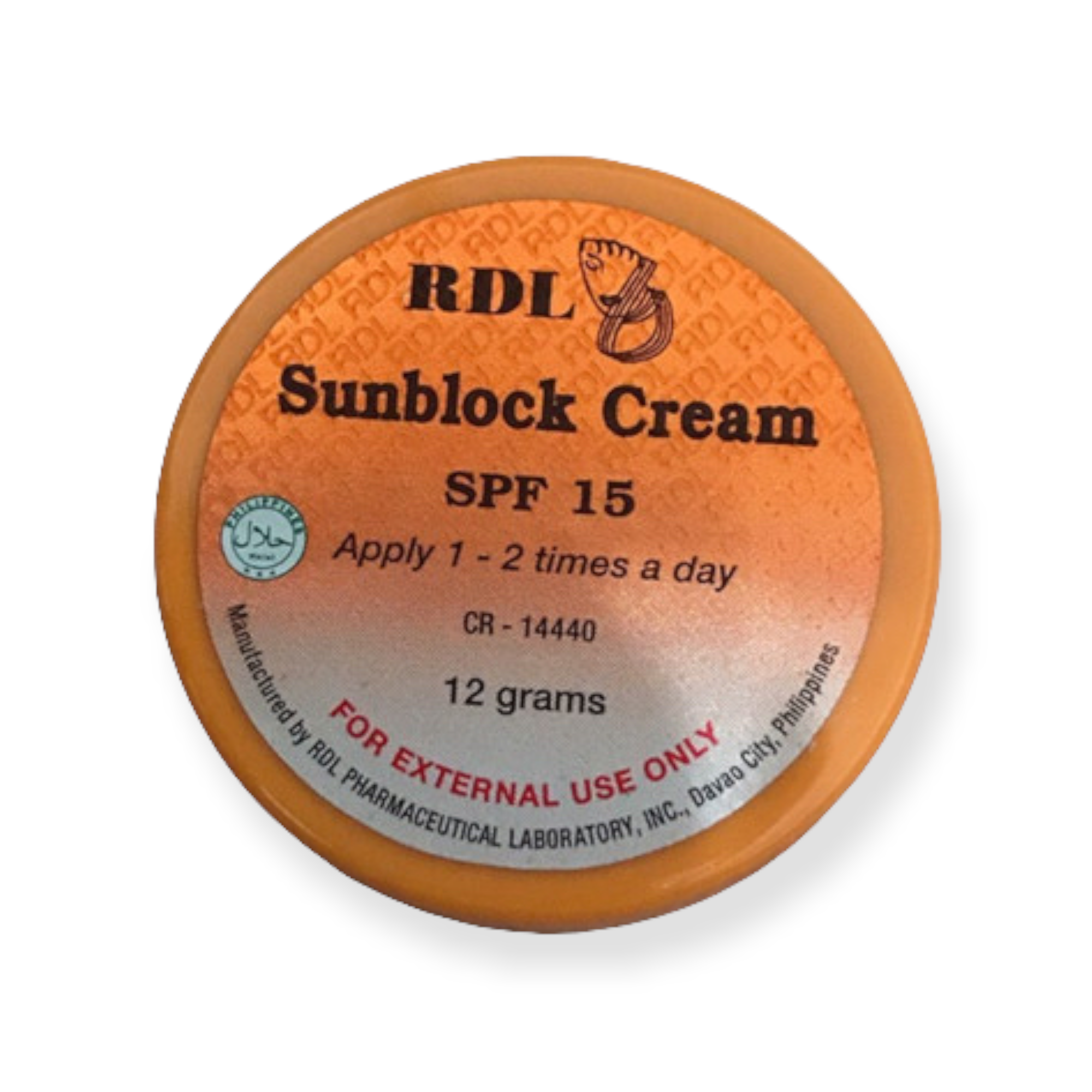 RDL Sunblock Cream SPF 15 - 12g
