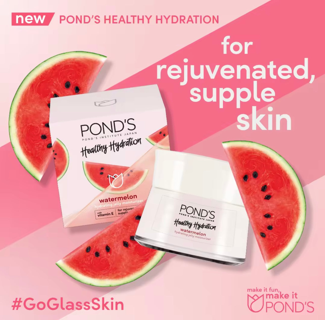 Ponds Healthy Hydration - Hydrating Jelly Moisturizer- WATERMELON 50ml - My Care Kits