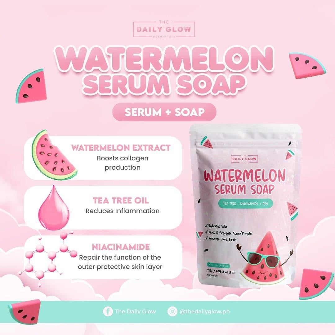 The Daily Glow - Watermelon Serum Soap 135g - My Care Kits