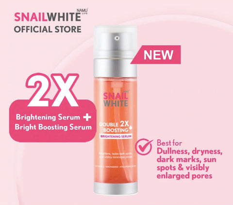 Snail White Double Boosting Brightening Serum 40ml + 40ml - ( PINK )