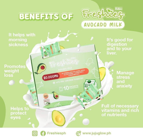 Juju Glow - Freshies Avocado Milk 10 x 21g