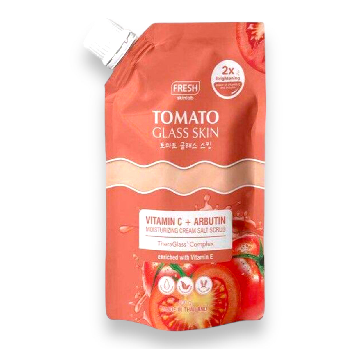 FRESH Skinlab Tomato Glass Skin Vitamin C + Arbutin Salt Scrub 300g ...