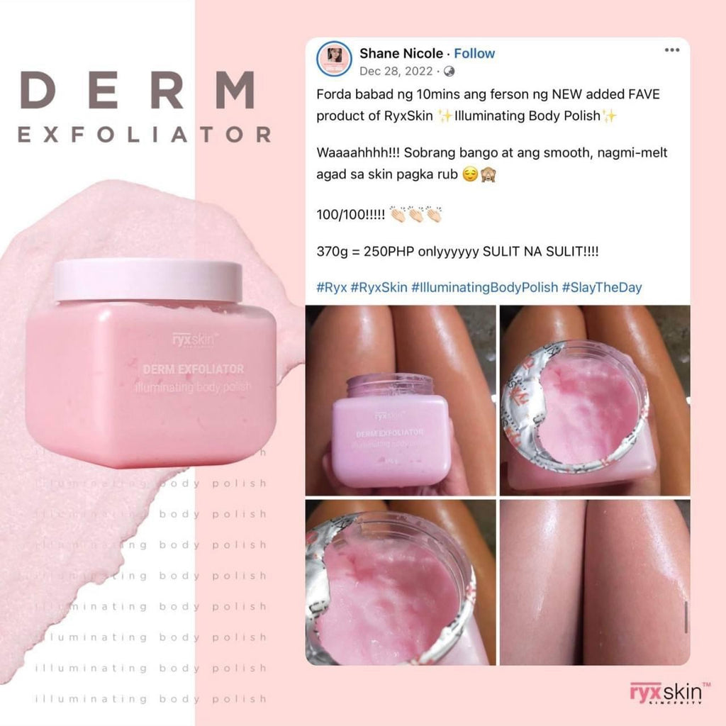 Ryx Skin Derm Exfoliator - Illuminating Body Polish 370g - My Care Kits