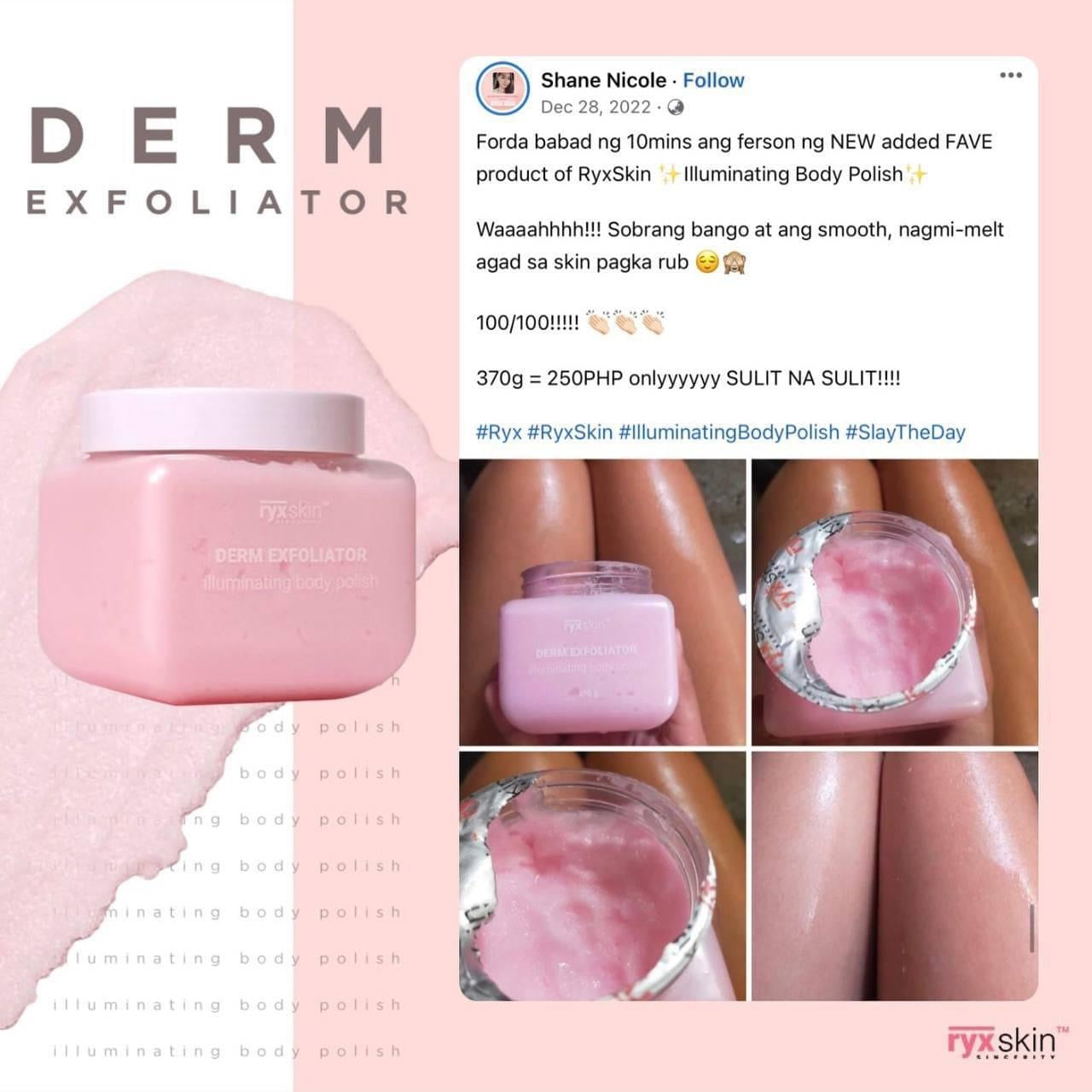 Ryx Skin Derm Exfoliator - Illuminating Body Polish 370g - My Care Kits