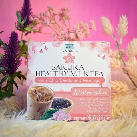 NAMIROSEUS- Sakura Healthy Milktea - with Chia seeds & Moringa 21g x 10