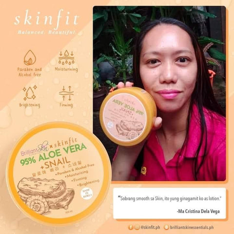 Brilliant Skin x SkinFit 95% Aloe Vera + Snail Gel Cream 300ml
