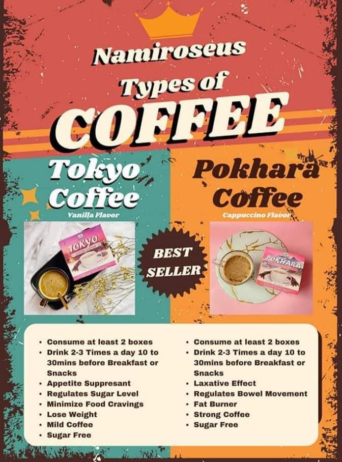 Tokyo Vanilla Coffee - NAMIROSEUS Slimming Coffee 10 x 21g - My Care Kits