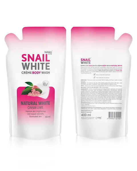 SnailWhite Crème Body Wash - Natural White Caviar Lime 400ml - My Care Kits