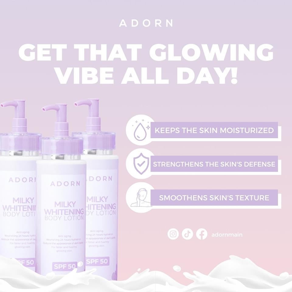 Calm Skin Adorn - Milky Whitening Body Lotion SPF 50 - 200 ml