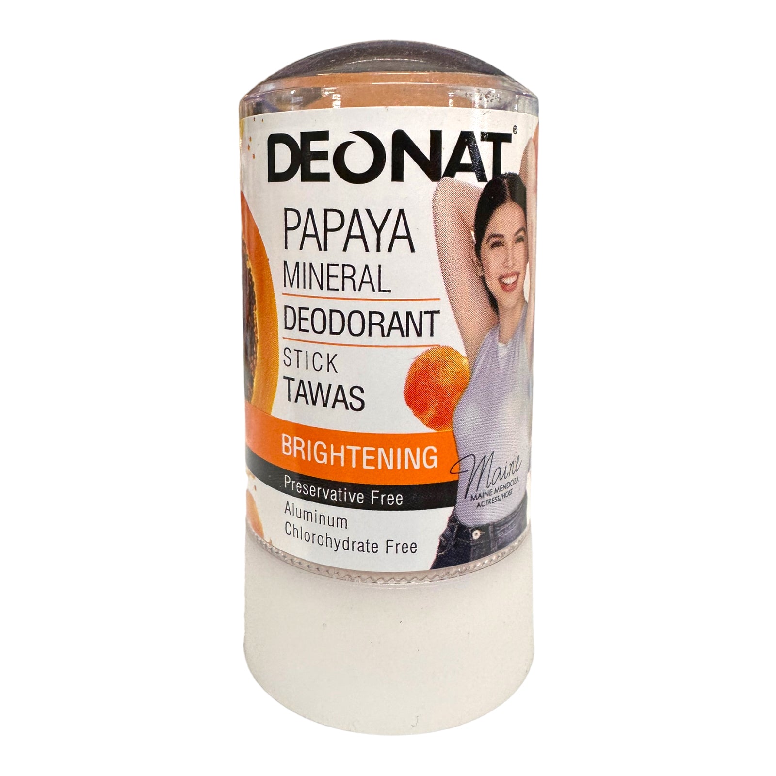 DEONAT Mineral Deodorant Stick Tawas 60g - PAPAYA - ( Orange )