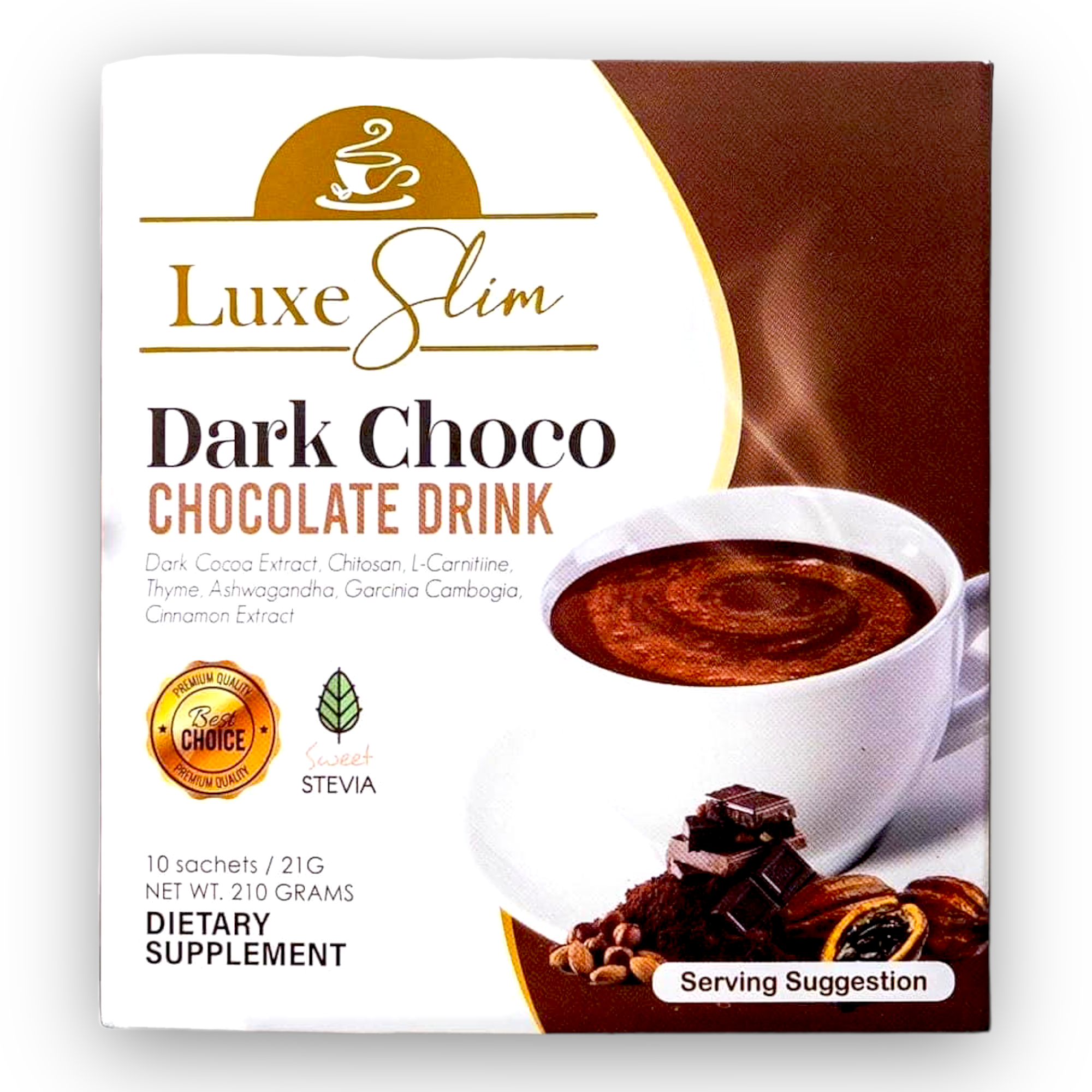 Luxe Slim - Dark Choco - Chocolate Drink 21g x 10