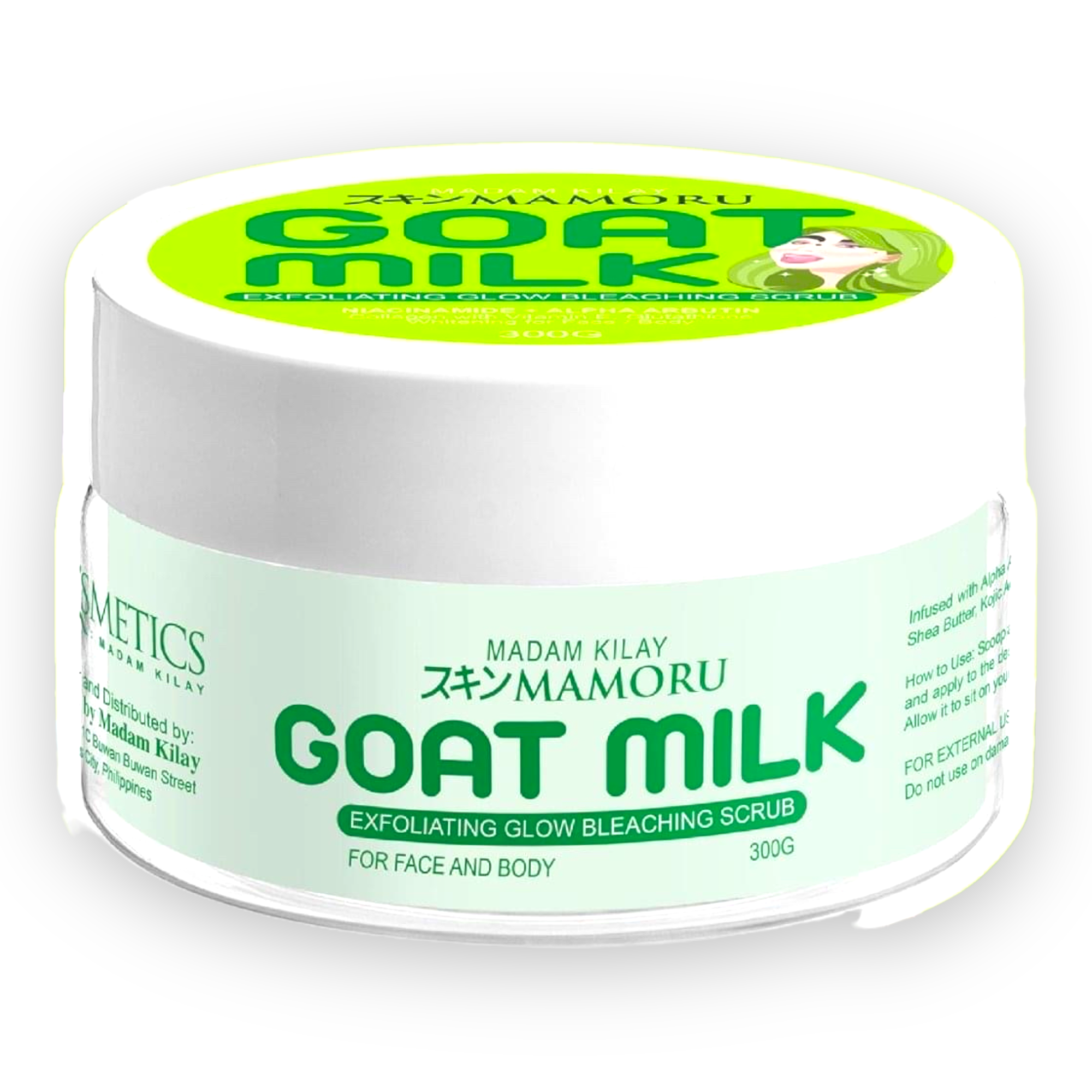 Madam Kilay - Mamoru Goat Milk Exfoliating Glow Bleaching Scrub 300g - My Care Kits