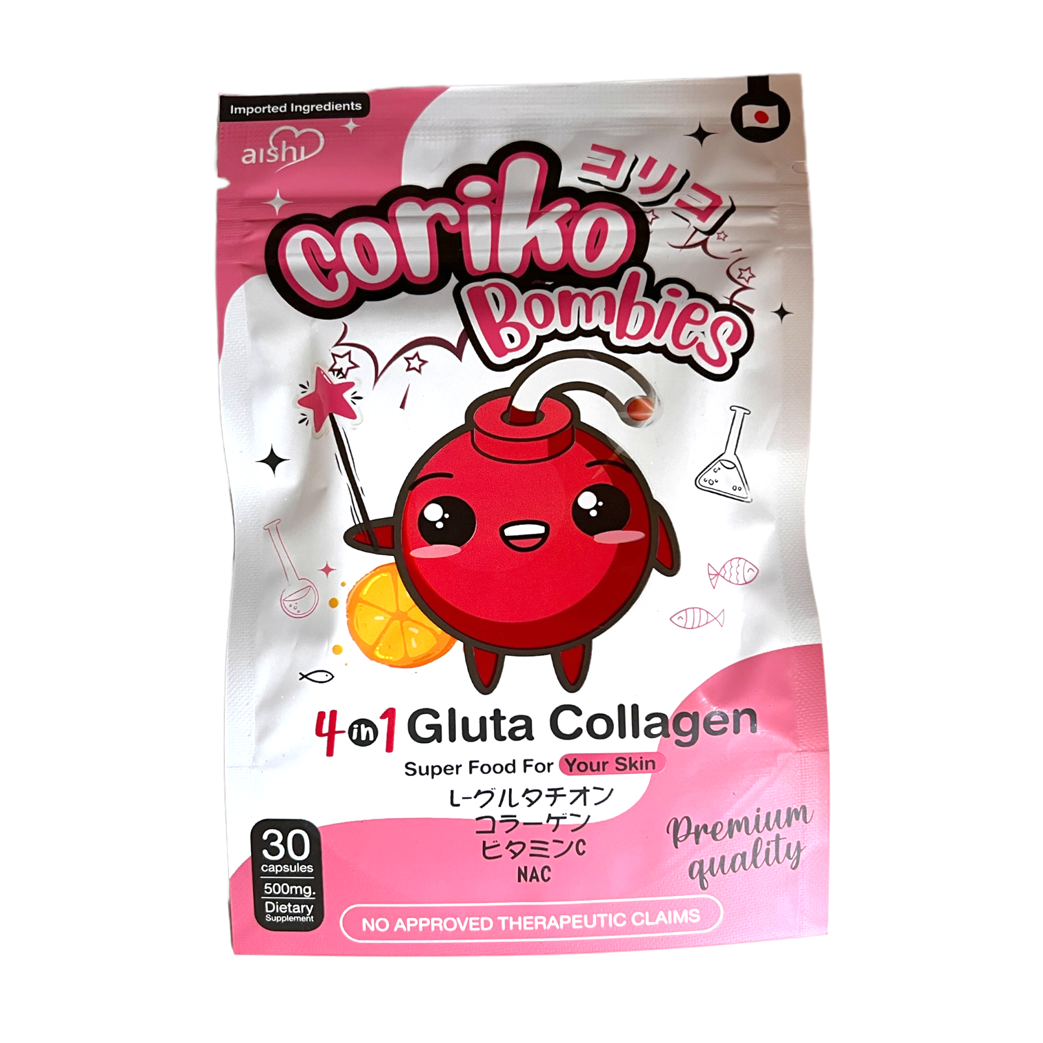 Aishi - Coriko Bombies 4 in 1 Gluta Collagen 30 capsules