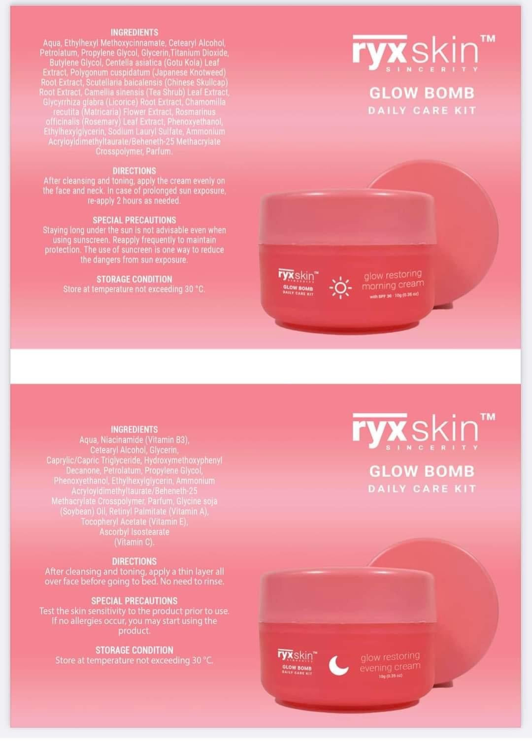 Ryx Skin - Glow Bomb Daily Care Kit