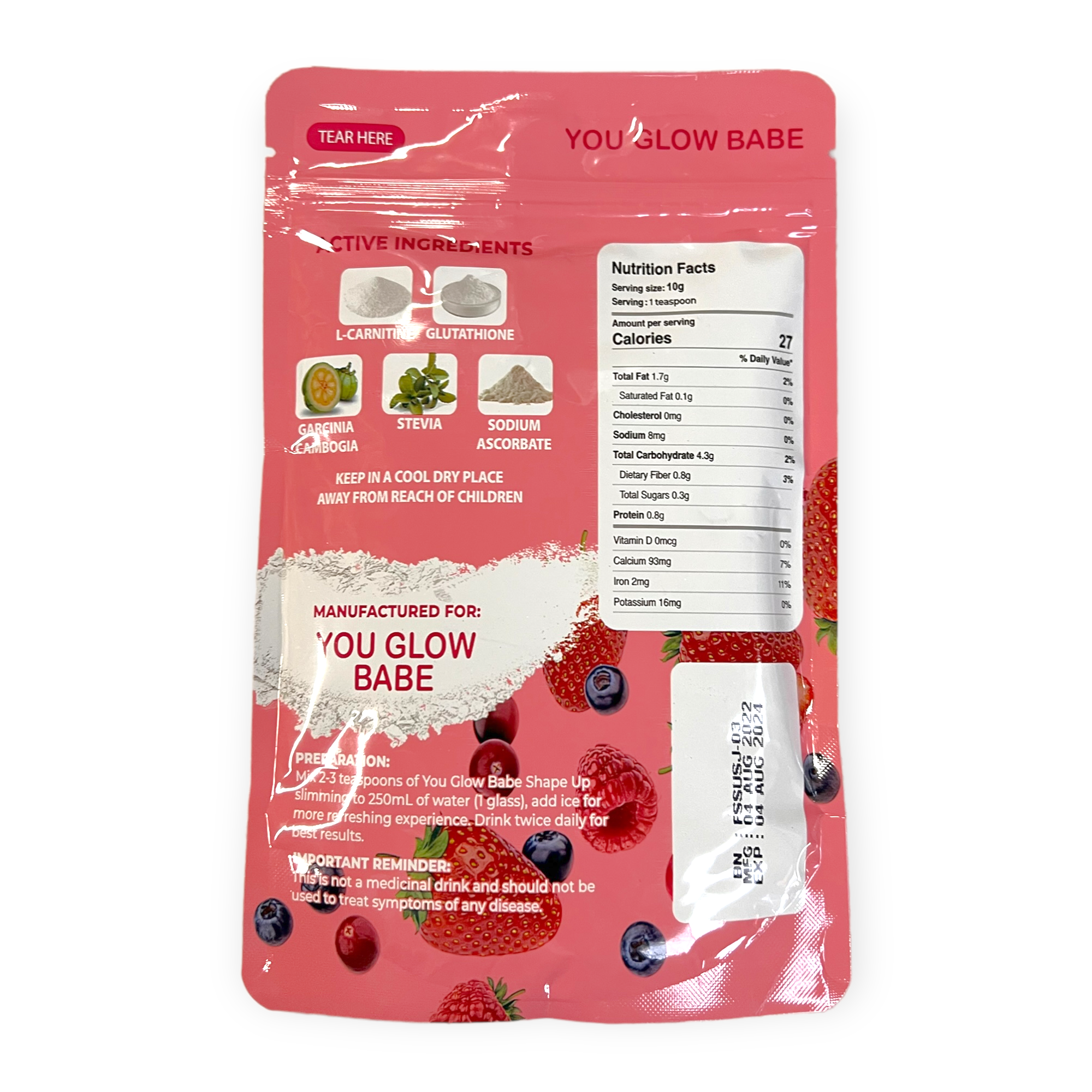 You Glow Babe - SHAPE UP Slimming Juice 150g - My Care Kits