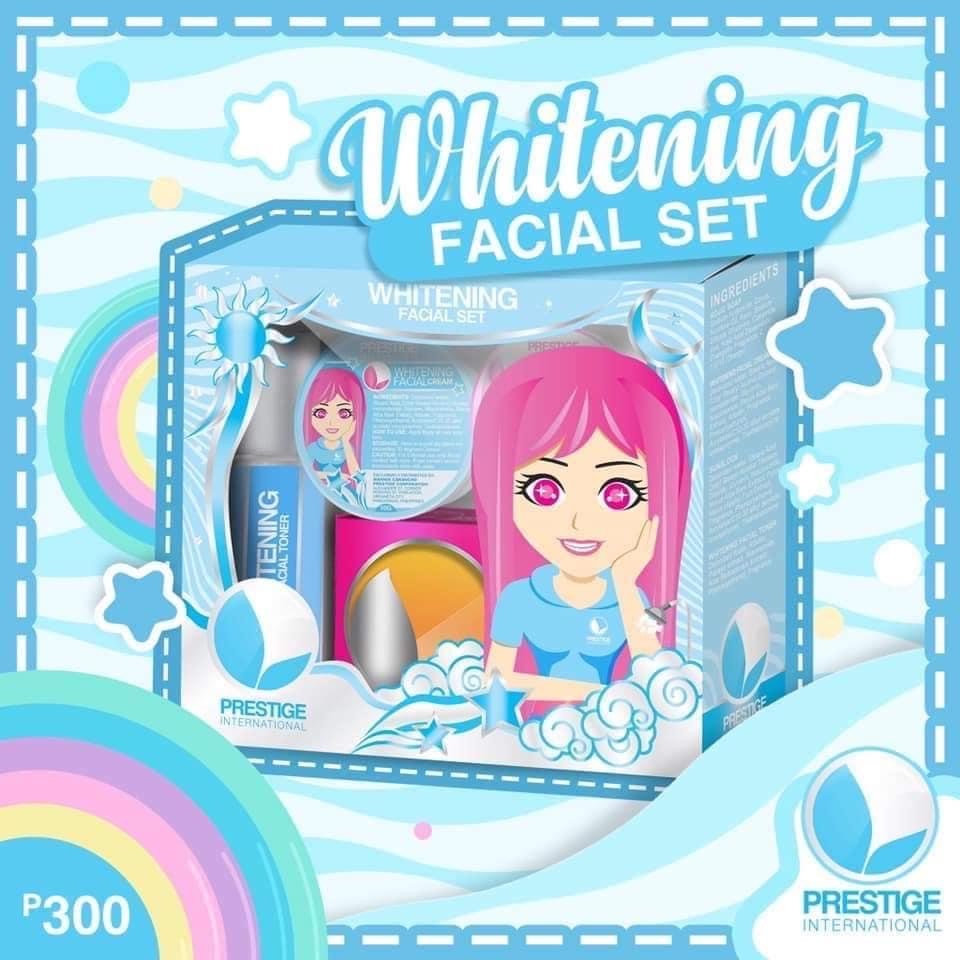 Prestige Whitening facial set - maintenance set  (Blue box)