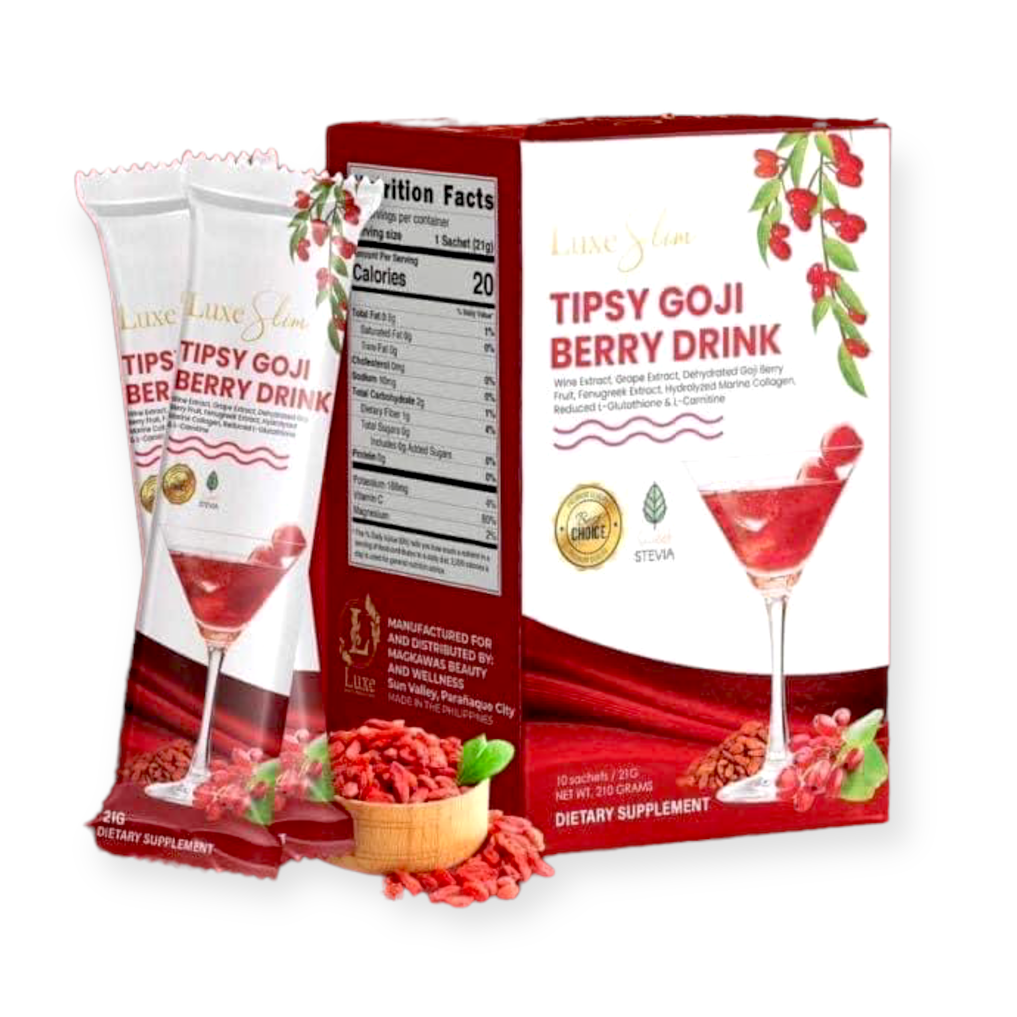 Luxe Slim - Tipsy Goji Berry Drink 21g x 10