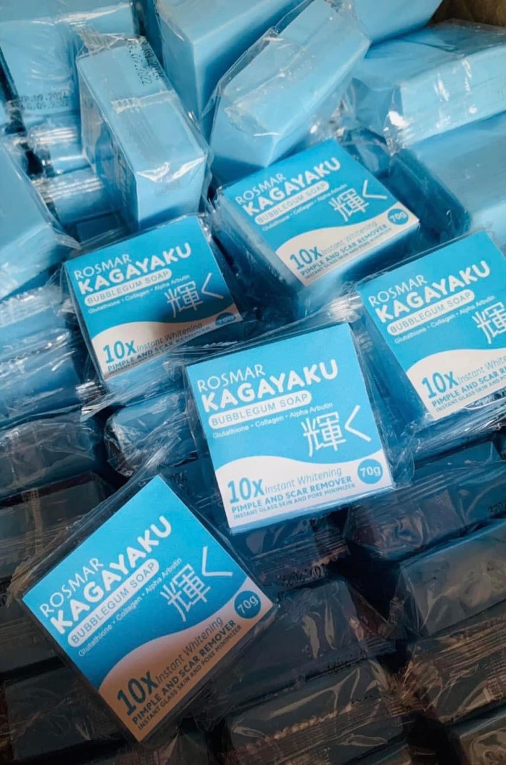 Rosmar Kagayaku - Bubblegum Soap - Instant Whitening Pimple and Scar Remover 70g ( Blue ) - My Care Kits