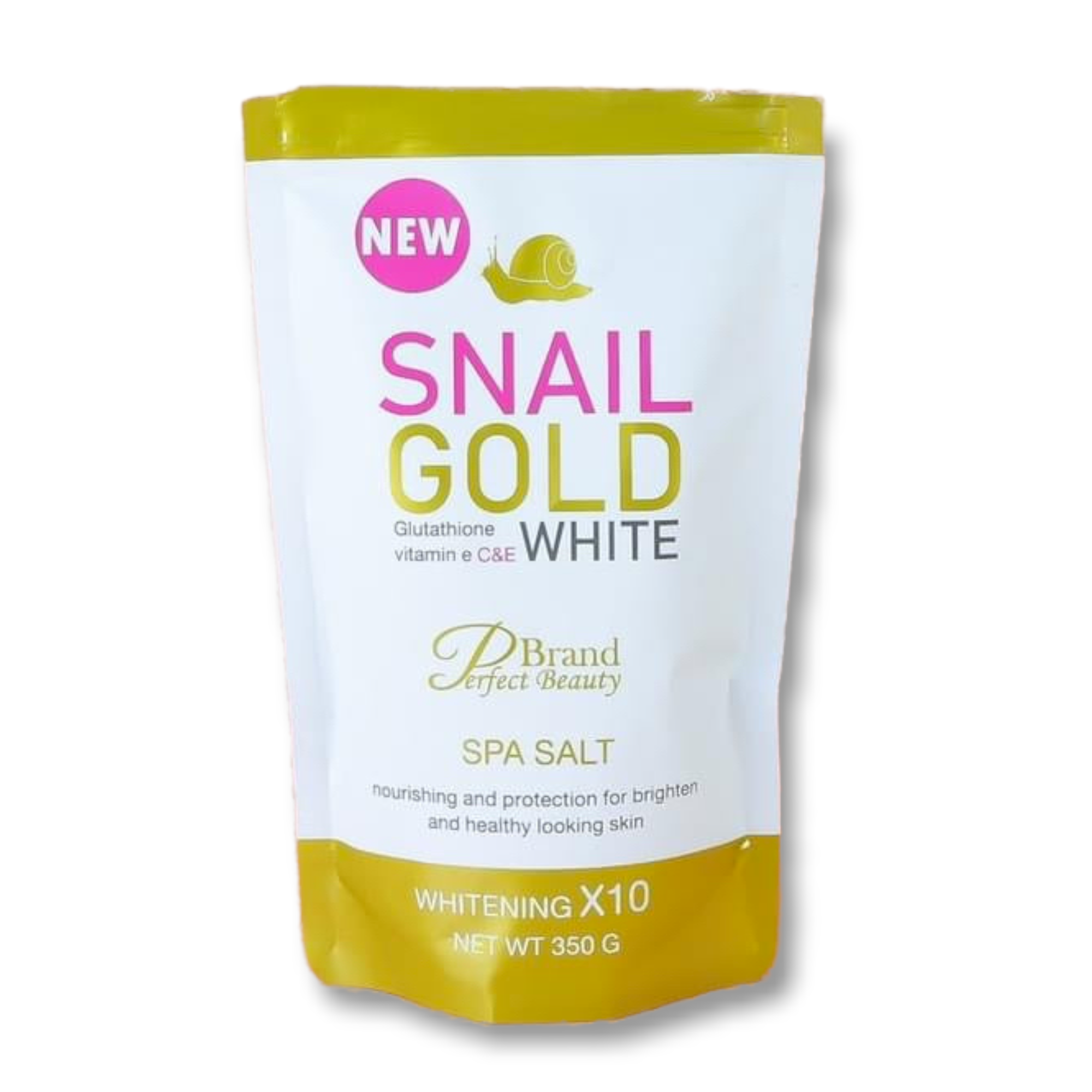 NEW! Snail Gold White Spa Salt Scrub - Glutathione Vitamin C & E - 350g