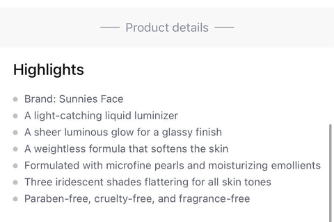 Sunnies Face Face Glass | Weightless Iridescent Liquid Luminizer / Highlighter ( BARBARELLA )