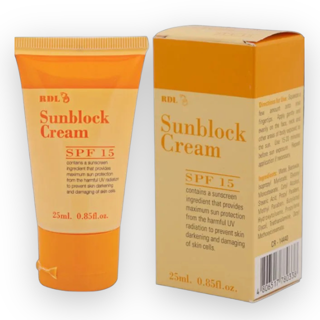 RDL - Sunblock Cream - SPF 15 - 25g - My Care Kits
