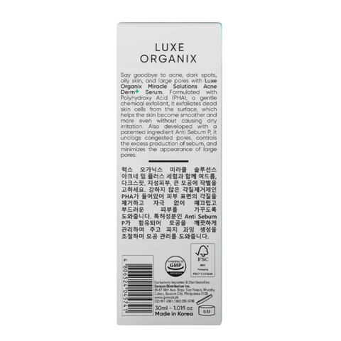 Luxe Organix - Miracle Solutions Acne Derm Serum 30ml