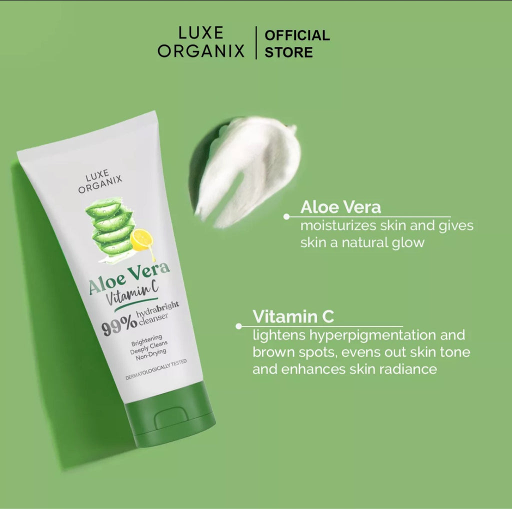 Luxe Organix - Aloe Vera Brightening Foam Cleanser with Vitamin C 120ml - My Care Kits