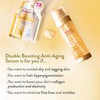 Snail White Double Boosting Anti - Aging Serum 40ml + 40ml - ( YELLOW ) - My Care Kits