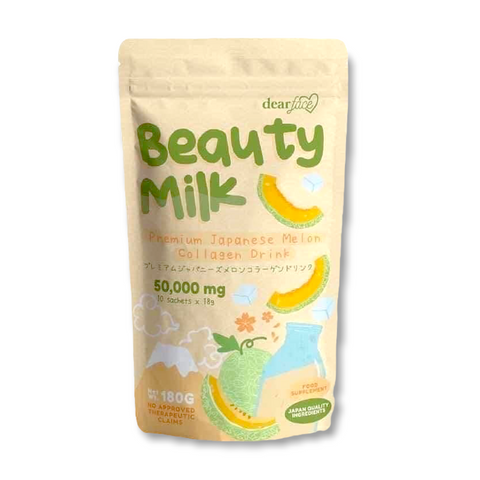 Dear Face - Beauty Milk Premium Japanese Collagen Drink MELON - 10 x 18g